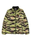 Icecream Tiger Stripe Puffer Jacket In Green