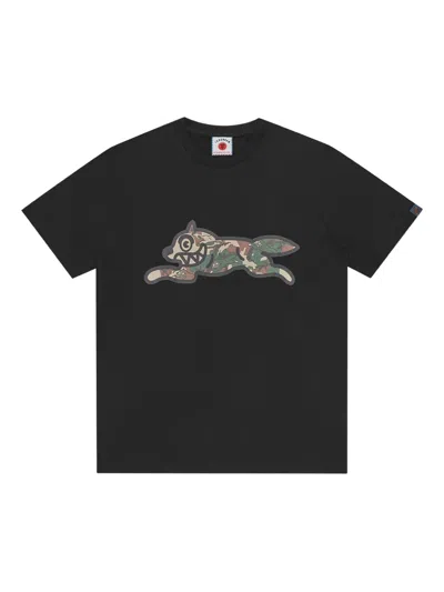 Icecream Camouflage-print Cotton T-shirt In Black