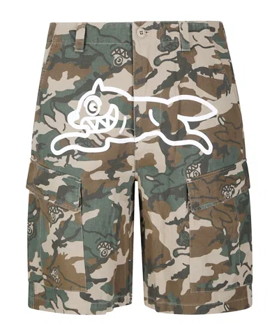 Icecream Camouflage-print Shorts In Black