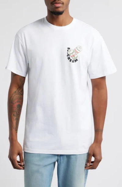 Icecream Cash Cone Graphic T-shirt In White