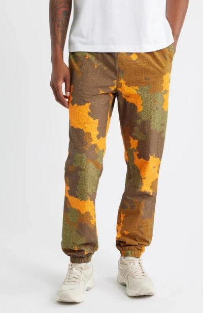 Icecream Cash Drawstring Nylon Pants In Brown
