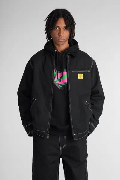 ICECREAM CASUAL JACKET IN BLACK COTTON