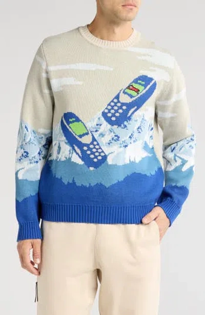 Icecream Cell Service Cotton Knit Sweater In Antique White