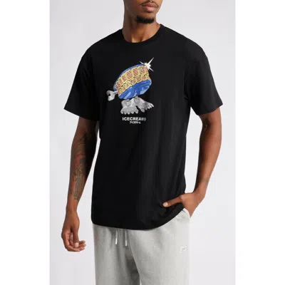 Icecream Chatterbox Graphic T-shirt In Black