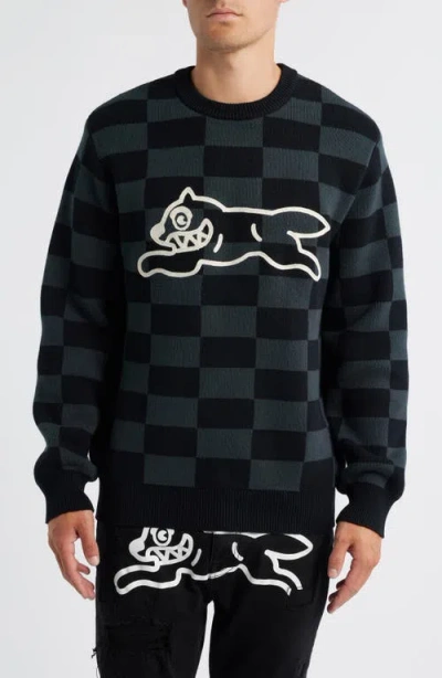 Icecream Check Logo Sweater In Black