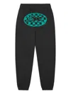 Icecream Check-pattern Track Pants In Black