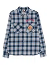 Icecream Check-pattern Logo-embroidered Shirt In Blue