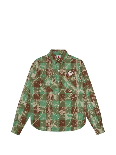 Icecream Checked Shirt In Green
