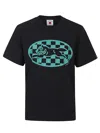 Icecream Checker Running Dog T Shirt In Black