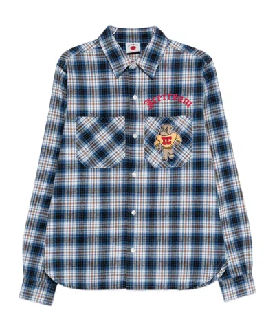 Icecream Check-pattern Logo-embroidered Shirt In Multi