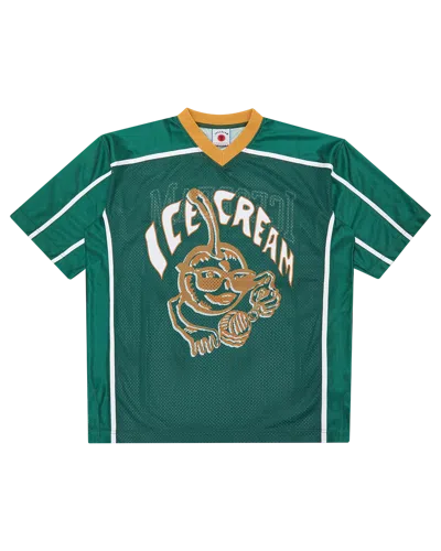 Icecream Kids' Cherry Applique Football Top In Green