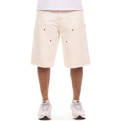 Icecream Choco Cotton Twill Carpenter Shorts In Neutral