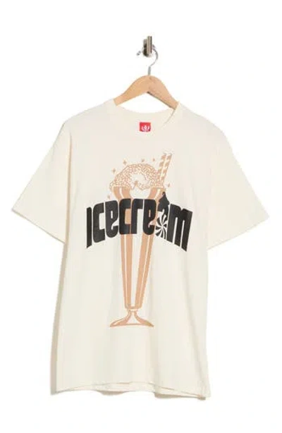 Icecream Chrome Cotton Graphic T-shirt In Neutral