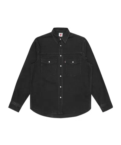Icecream Collared Long-sleeved Shirt In Black