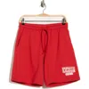 Icecream College Cotton Sweat Shorts In Red
