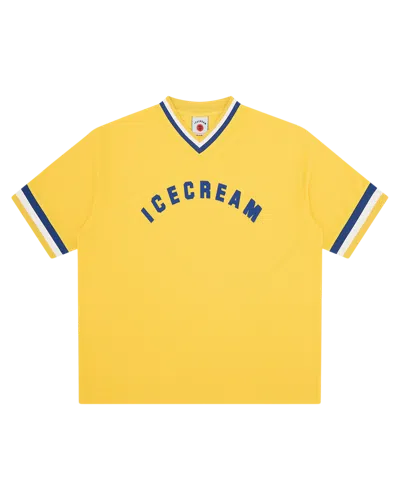Icecream Kids' College V Neck Sports Jersey In Yellow