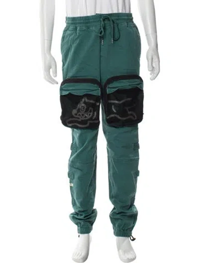 Pre-owned Icecream Colorblock Pattern Joggers In Green