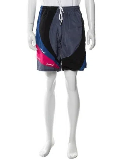 Pre-owned Icecream Colorblock Pattern Shorts In Black