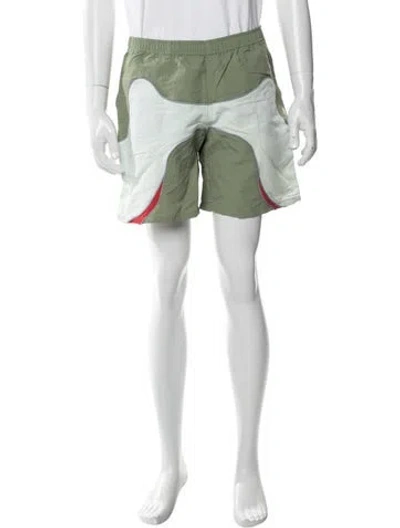 Pre-owned Icecream Colorblock Pattern Shorts In Green