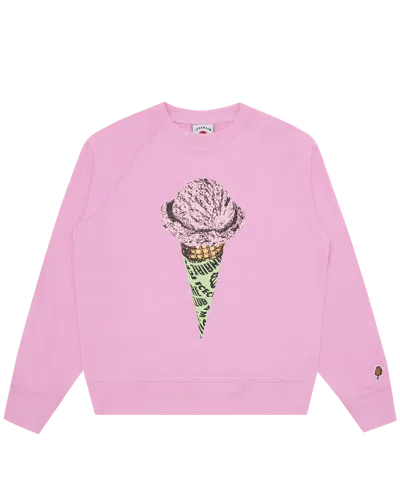 Icecream Kids' Cone Crewneck In Pink