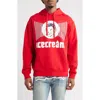 Icecream Coneman Cotton Graphic Hoodie In Red