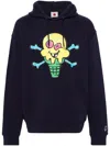 Icecream Cones And Bones Popover Hoodie In Blue