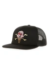 Icecream Cones 'n' Bones Trucker Hat In Black
