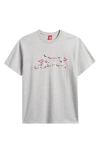 Icecream Cones N Running Bones Graphic T-shirt In Heather Gray