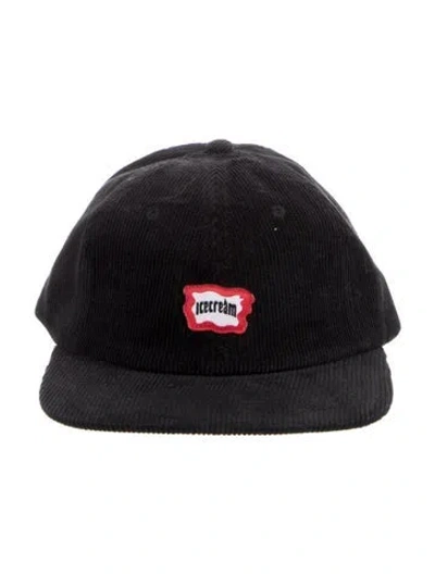 Pre-owned Icecream Corduroy Baseball Cap In Black