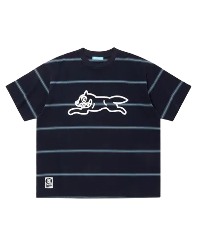 Icecream Kids' Cotton Border T-shirt In Blue