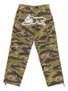 Icecream Cotton Cargo Trousers In Green