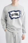 Icecream Cotton Graphic Sweatshirt In Gray