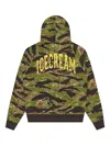 Icecream Smiley Tiger Camo-printed Hoodie In Multi