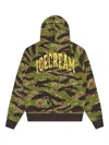 Icecream Smiley Tiger Camo-printed Hoodie In Multi