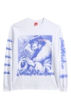 Icecream Count Em Long Sleeve Cotton Graphic T-shirt In White