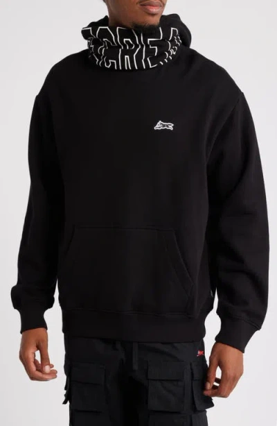 Icecream Covert Cotton Graphic Hoodie In Black