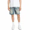 Icecream Cream Denim Shorts In Custard In Multi