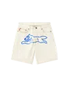 Icecream Cream Jean Shorts In White
