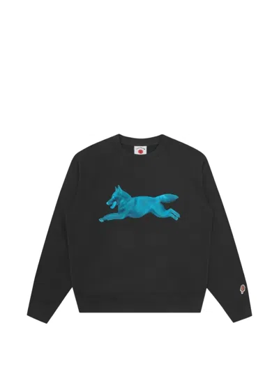 Icecream Crew-neck Print Sweatshirt In Black