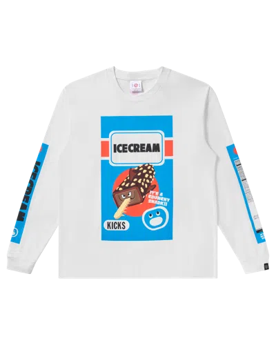 Icecream Kids' Crunchy Shark Ls Tee In White