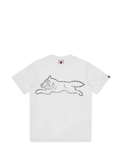 Icecream Crystal Graphic Round-neck T-shirt In White