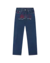 Icecream Crystal Running Dog Denim Pant In Blue