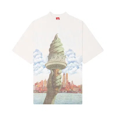 Pre-owned Icecream Custard Short-sleeve Oversized Knit 'antique White' | Men's Size Xxxl