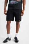 Icecream Destro Cotton Ripstop Cargo Shorts In Black