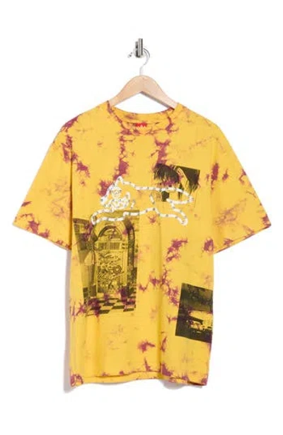 Icecream Dine & Dash Beaded Oversize Graphic T-shirt In Yellow