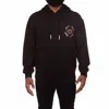 Icecream Embroidered Cotton Graphic Hoodie In Black