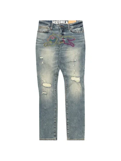 Icecream Distressed Five-pockets Jeans In Gray
