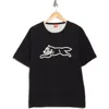 Icecream Dog Logo Cotton Graphic T-shirt In Stretch Limo