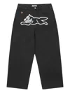Icecream Running Dog Graphic-printed Jeans In Black