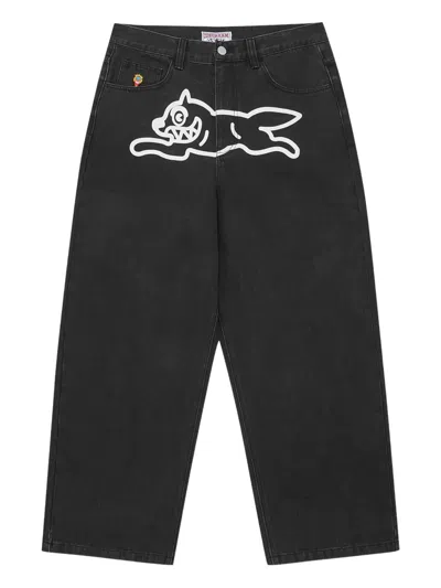 Icecream Dog-print Jeans In Black